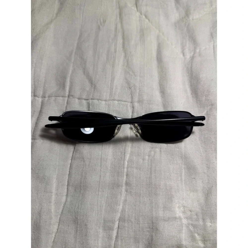 Vintage Oakley Square Wire 2.0 Sunglasses Matte Black Metal Vault Case & Bag Y2K
